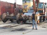 Frank next to his first heavy lift