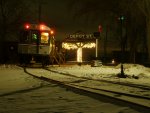 Santa Train awaits passengers at Depot St. 