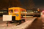 Trains at night in winter...cool