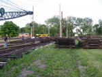 Stacking track panels at Yard 11