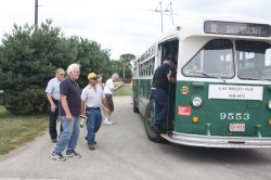 The group boards 9553 for the initial trip using the freshly dedicted loop.