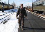 Tom was the conductor on the work train for the day. At least one of us got to move around and keep warm