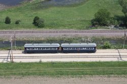 The CA&E Cars at Johnson Siding (photo chosen special for the Hicks boys)