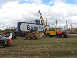 Highlight for Album: 2010 11 04 - Installation of EMD Sign.