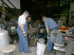 Pouring the firebrick base for the furnace (1)