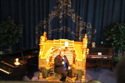 Dave at the Wurlitzer organ