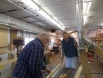 Another angle, Paul sending the wood thu the table saw