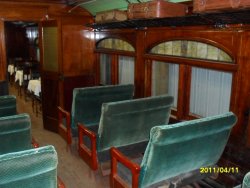 Boston & Maine 1094  restoration led by Jack Biesterfeld-  April 2011 Interior pic of seating area  