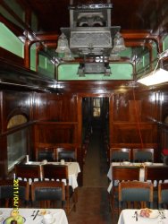 Another pic of interior dining area Notice the brass ceiling fixtures...Mfg by Adams and Westlake in early 1900's 