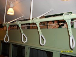 Finished product!! Painting of standee grab irons by Roger... RI 2582 May 2011