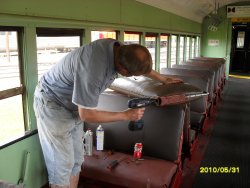 Installing new screws on seat back 5-31-2010