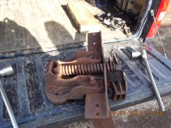 Carrier iron ready to be instaled on RI 2524   now to find  bolt lock washers and nuts   Now that was not to hard! Was it?   12-5-12