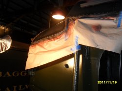 Painting the corners on the roof  11-19-2011