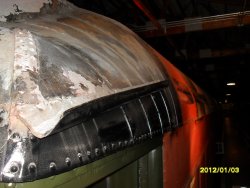 the roof before scraping and painting   1-3-12
