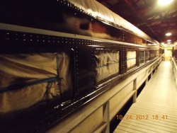 Finished spraying now to remove masking paper and blue tape  10-24-12