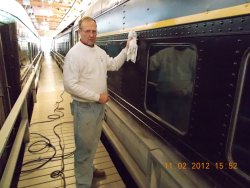 Roger almost done with strip painting 11-02-12