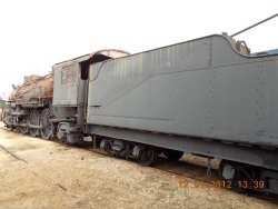 View of RI tender 938  noticelarge gap in coal bunker  That's why it needs to be protected in a barn!   12-1-2012