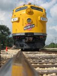 Thomas power on the east end of the 11 car coach train