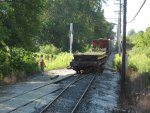 Putting the storage cars back on the siding