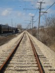 Looking west on the main from  near barn 2