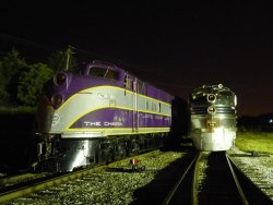 Silver Pilot with Atlantic Coast Line 501, the only two operational slant nosed E-units in the world - Photo by Brian LaKemper