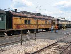 BN-2 couples with the Dynamometer for one of the coach trains - Photo by Chuck Trabert