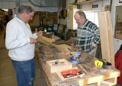 12 Larry Stone and Randy Hicks painting 3rd rail beams for C A &E 36