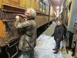 4 new volunteers Bill Jrand Cathy working on Milwaukee Dyno 