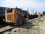 Dave riding the rails with more ballast