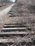 The ties had been laid out for the siding extention