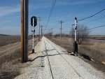 fresh ballast on the mainline west of Johnson siding