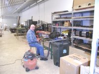 Paul working on motor for saw