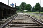 Newly rebuilt track - looking north