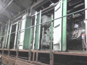Engine Room Doors with first coat of paint on CBQ 504.