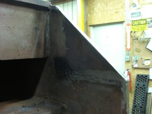Backdating the front end, welded corners back in