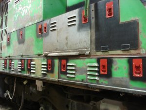 Engineer's side showing reinstalled latches