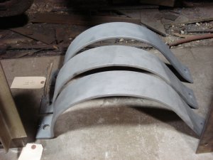 Main reservoir tank brackets sand blasted