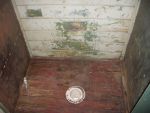 07.05.06 - THE WOOD WALLS AND FLOOR OF THE BATHROOM HAVE BEEN SCRAPED AND SANDED AND ARE READY FOR PRIMER.