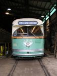 The Green Hornet, CTA 4391 sitting inside Barn 4 over the pit