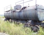 10.02.03 - IRCX 1277 at the former Texaco refinery in Lawrenceville, Illinois.  The car had been a stationary storage tank for over 40 years.