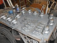 hanger insulators sprayed with Galva Bright look like new