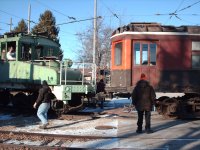 Michigan Electric 28 emerging from Barn 4 on 9-Jan-11