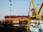 Jim W. switches yard 5 while WC 7525 sits in yard 2