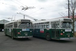 Our 2 Chicago Marmons on 03/29/2003 - Commemorating the 30th Anniversary of the Demise of the Chicago Trolley Coach System.