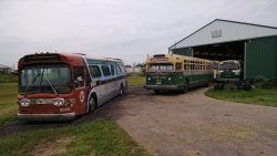 After 15 years of dormancy, the Chicago Motor Coach 605 has been brought back to life.  It will be enjoying the outdoors for a little while.