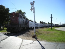 09/22/07 Streamliners being moved in preparation for Terror on the Railroad