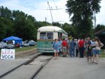 CTA 4391 loads passengers at Electric Park