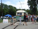 CTA 4391 loads passengers at Electric Park