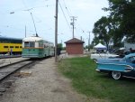 CTA 4391 eases pass cars at Carline Junction 