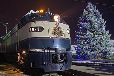 happy holiday express train